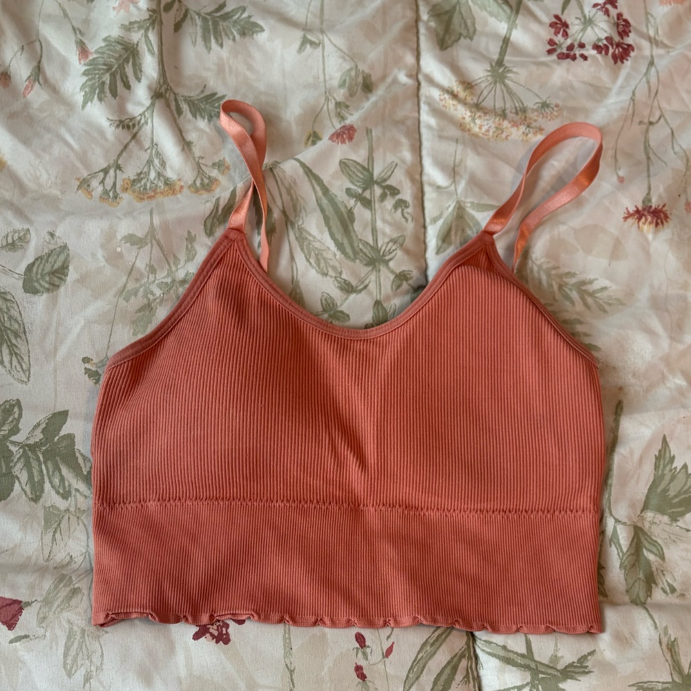 Forever 21 Peach Ribbed Tank